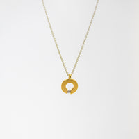 Gold Dipped Circle Necklace