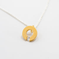 Gold Dipped Circle Necklace