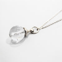 Moon and Clear Sphere Two-Piece Necklace