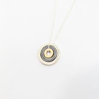 Tri-Color Three Ring Necklace