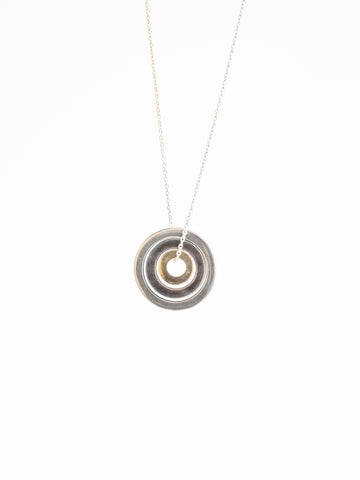 Tri-Color Three Ring Necklace